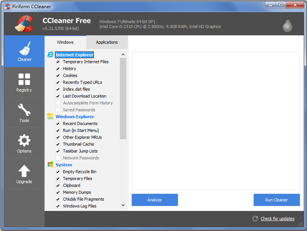 CCleaner(ϵͳ) V5.21 ٷʽ