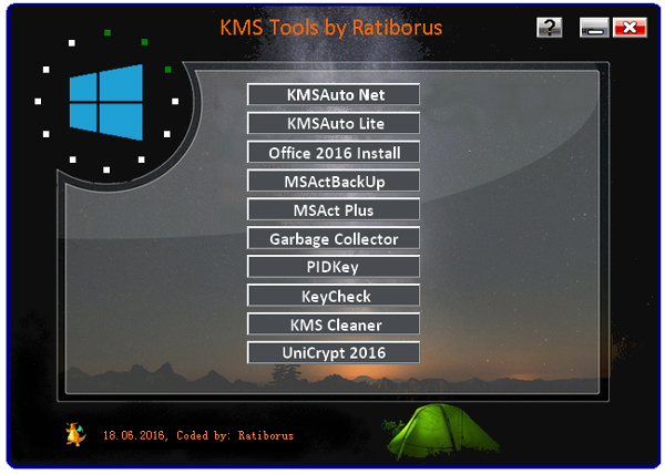 KMS Tools(Win10) V18.06.2016 ɫ